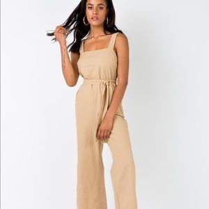 Minkpink Neutral Overall Jumpsuit